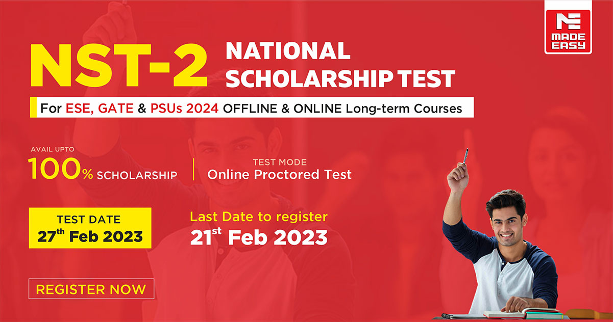 NST 2: National Scholarship Test for ESE 2024 and GATE 2024