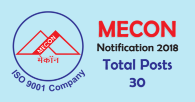MECON Recruitment 2018 – 30 Posts of Management Trainee