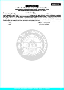 Declaration for Backward classes pdf