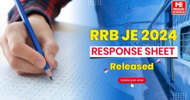 RRB JE 2024 Response Sheet Released