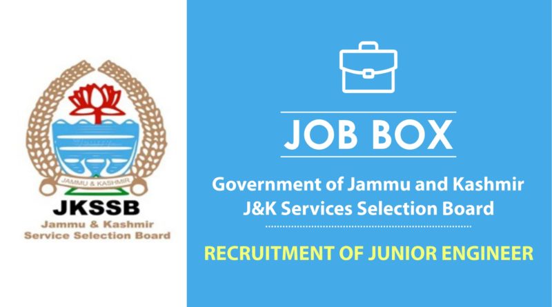 Jammu and Kashmir Recruitment | Apply Online for Junior Engineer