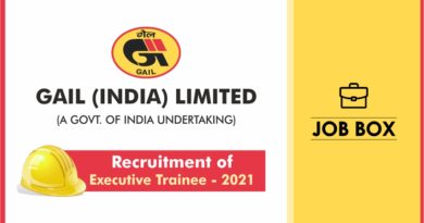 GAIL India Recruitment for Executive Trainee through GATE 2021