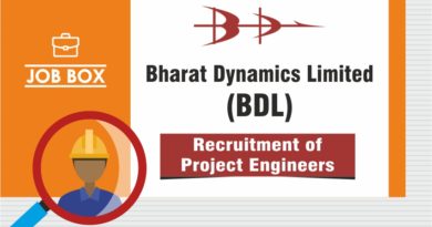 BDL Recruitment 2021 for Project Engineers