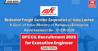 DFCCIL Recruitment 2025 for Executive Engineer