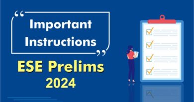 Important Instructions for ESE Prelims 2024