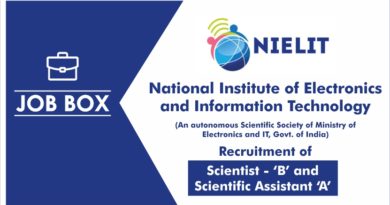 NIELIT Recruitment for Scientist-B and Scientific Assistant-A