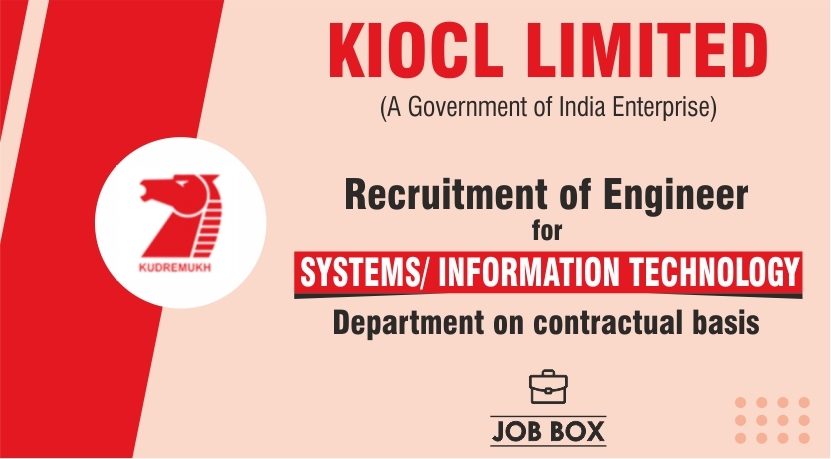 KIOCL LIMITED Recruitment Of Engineer