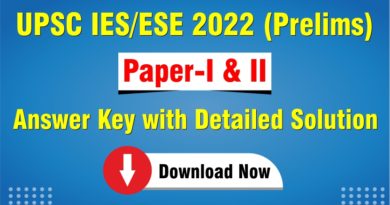 UPSC IES/ ESE Prelims 2022 Exam Solutions