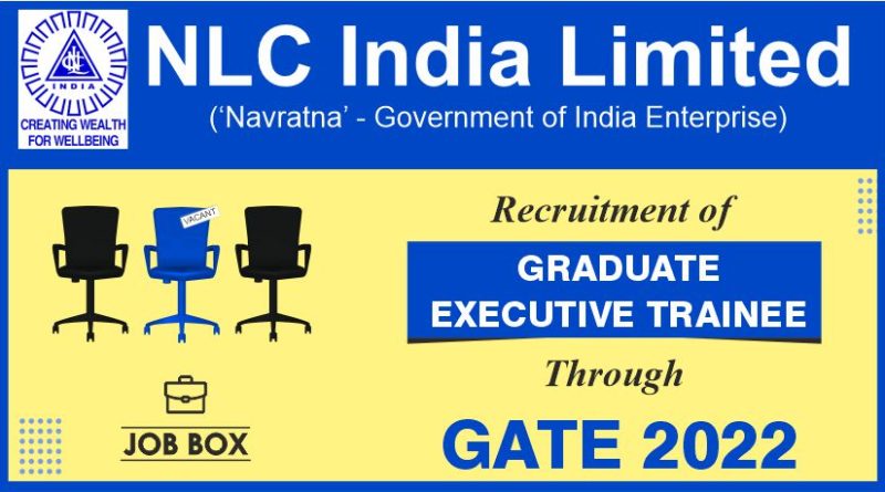 NLC India Recruitment, Apply Online