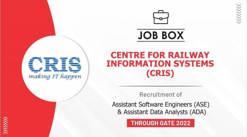 CRIS Recruitment 2022 through GATE Score Card