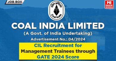 Rough: CIL Recruitment for Management Trainees through GATE 2024 Score