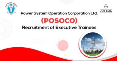 POSOCO Recruitment Through GATE Score Card 2023 for Executive Trainees