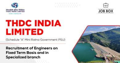 THDC India Limited Recruitment 2022