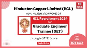 Hindustan Copper Limited Recruitment 2024 Through GATE Score