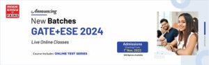 new batches gate ese 2024 live online classes