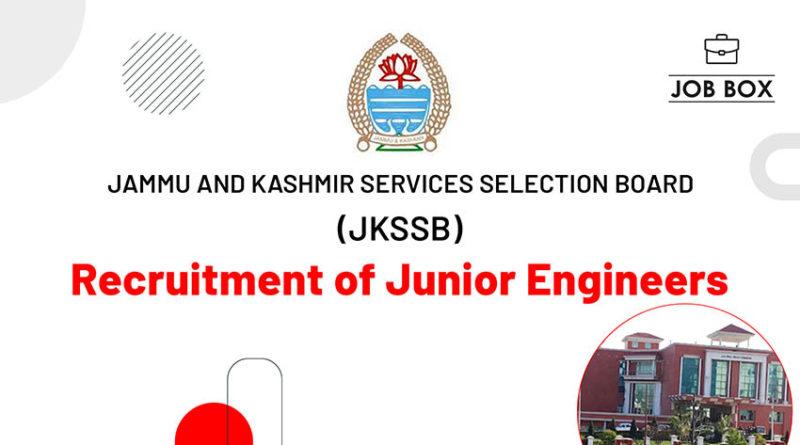JKSSB JE Recruitment 2022 | Jammu and Kashmir Services Selection Board