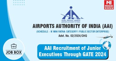 AAI Recruitment 2024 for Junior Executive through GATE Scorecard