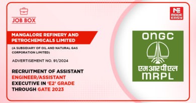 MRPL Recruitment for Assistant Engineers and Executives through GATE 2023