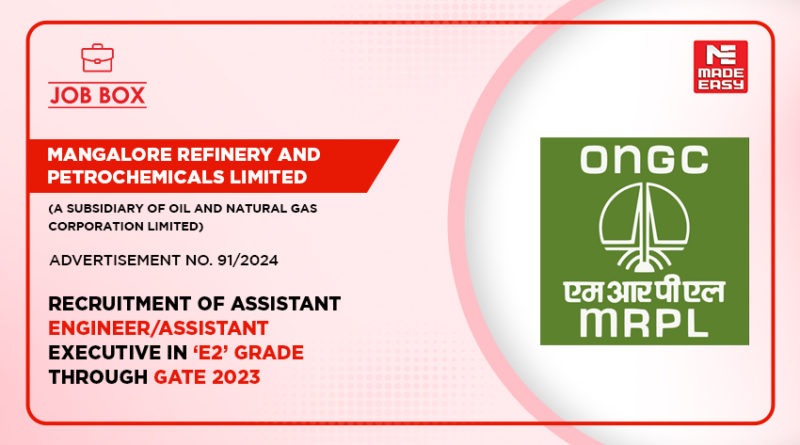 OMPL Recruitment 2024 ompl.co.in ONGC Mangalore Petrochemicals Jobs