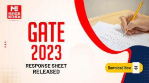 GATE 2023 Response Sheet Released