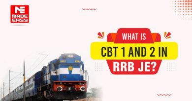 What is CBT 1 and 2 in RRB JE?