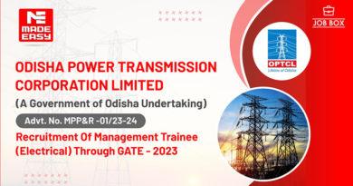 OPTCL Recruitment 2023 for Management Trainee (Electrical)