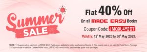 Summer Sale 40% Off on All MADE EASY Books