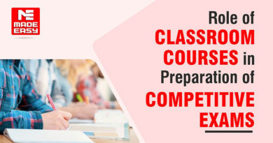 Role of classroom courses in preparation of competitive exams