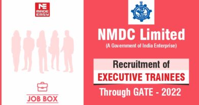 NMDC Recruitment for Executive Trainee through GATE