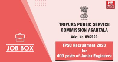 TPSC JE Recruitment 2023 for 400 posts of Junior Engineers