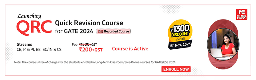 QRC: Quick Revision Recorded Course for GATE 2024