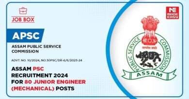 APSC Junior Engineer Recruitment 2024