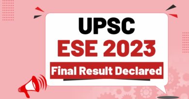 UPSC IES/ ESE Final Result 2023 Out