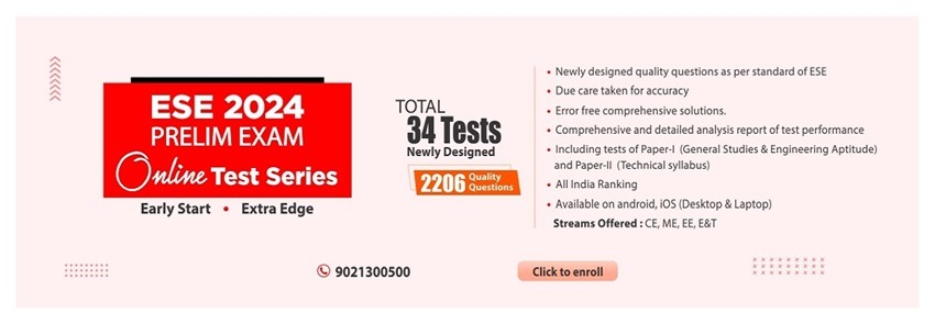 ESE 2023 Prelims Offline Test Series 24 Quality Test Enroll Now
