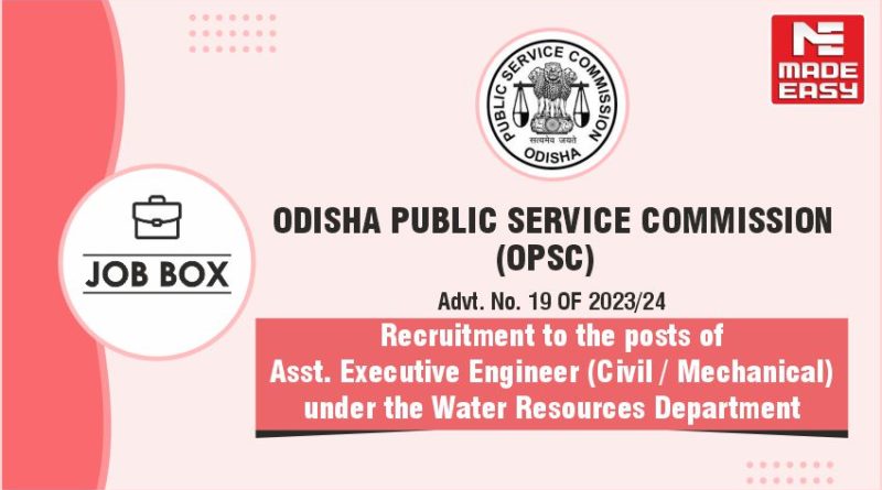 OPSC Recruitment 2024 for Assistant Executive Engineer