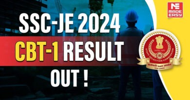 SSC JE 2024 CBT 1 Result