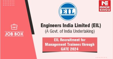 EIL Recruitment for Management Trainees through GATE 2024