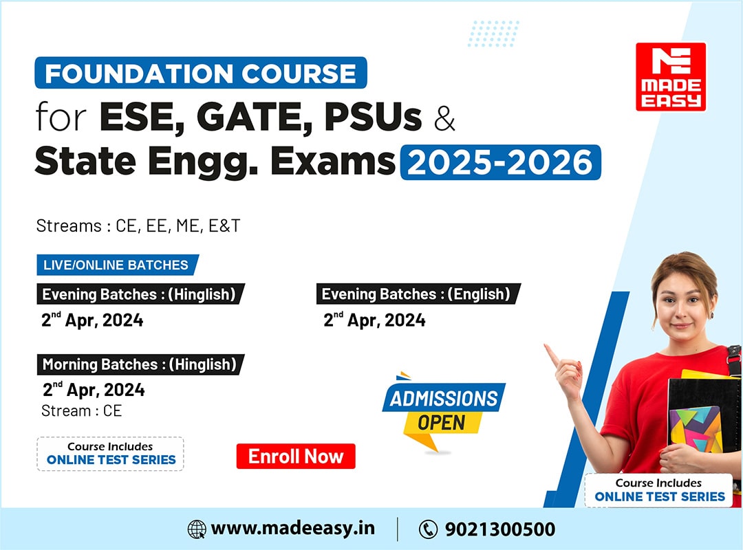 MADE EASY FOUNDATION COURSE FOR ESE + GATE 2025-26