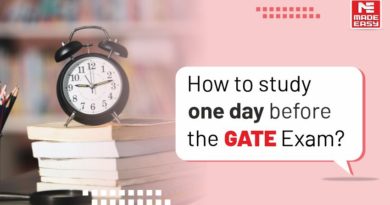 How to study one day before the GATE exam?