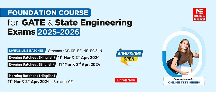 Foundation Course for GATE & State Engineering Exams 2025-2026