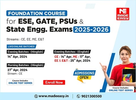 MADE EASY FOUNDATION COURSE FOR ESE + GATE 2025-26