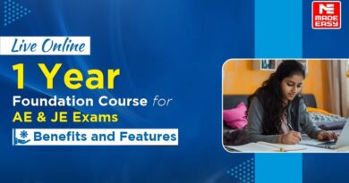 Live Online 1 Year Foundation Course Benefits and Features for AE and JE Exams