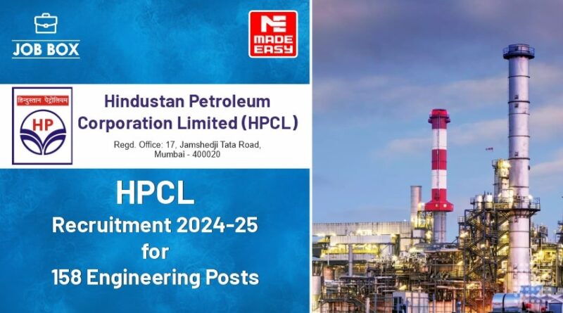 HPCL Recruitment 2024-25 for Engineers