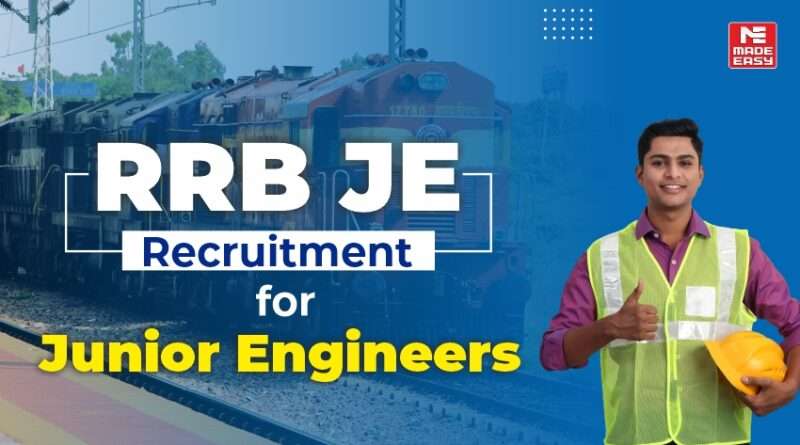 RRB JE Recruitment for Junior Engineer Posts