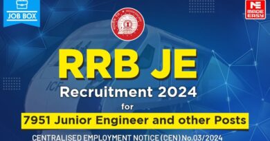 RRB JE Recruitment 2024