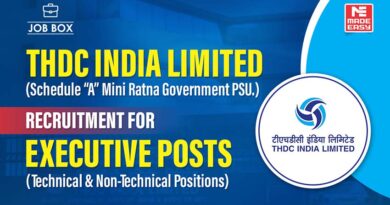 THDC India Limited Recruitment 2024