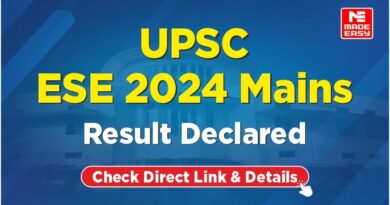 UPSC ESE Mains Result Declared