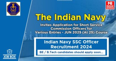 Indian Navy SSC Officer Recruitment 2024 for BE/B.Tech Graduates