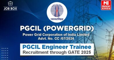 PGCIL Engineer Trainee Recruitment through GATE 2025