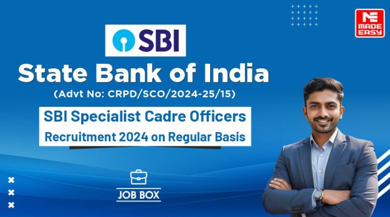 SBI Specialist Cadre Officer Recruitment